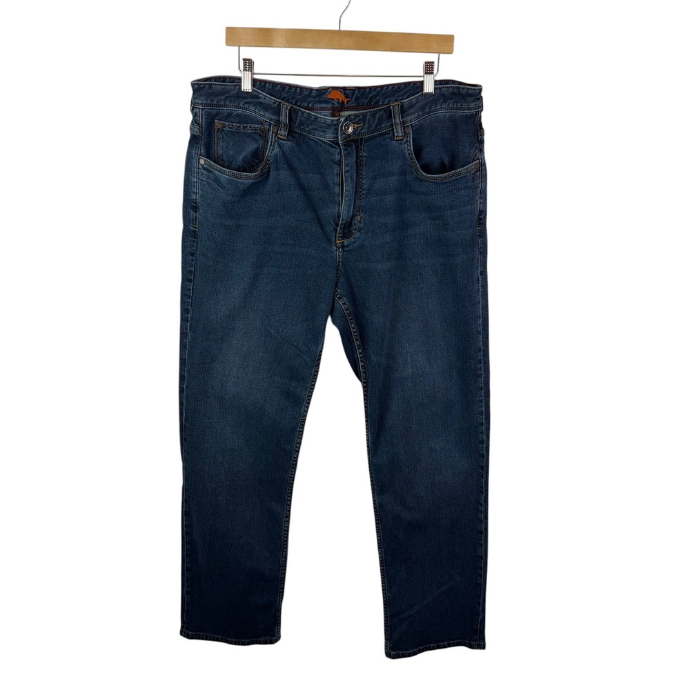 Tommy Bahama Mens‎ Straight Leg Jeans Size 38x32 Dark Wash Denim Cotton Casual